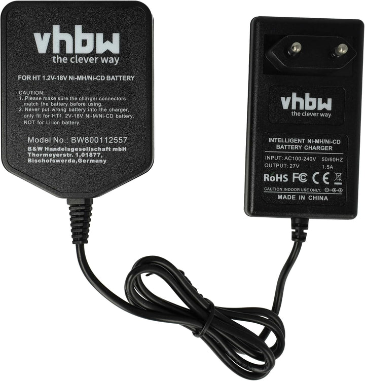 vhbw Ladegerät kompatibel mit Hitachi 325292 | B3, BCL 1415, BCL 1430, EB12, EB1212S, EB1214L, EB121