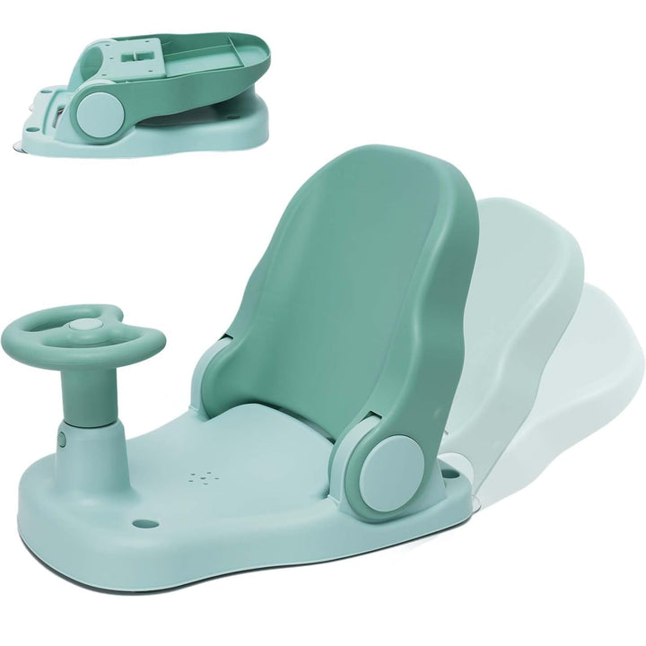 Baby-Badesitz mit verstellbarer Rückenlehne faltbarer Baby-Duschstuhl mit starkem Saugnapf Tragbares