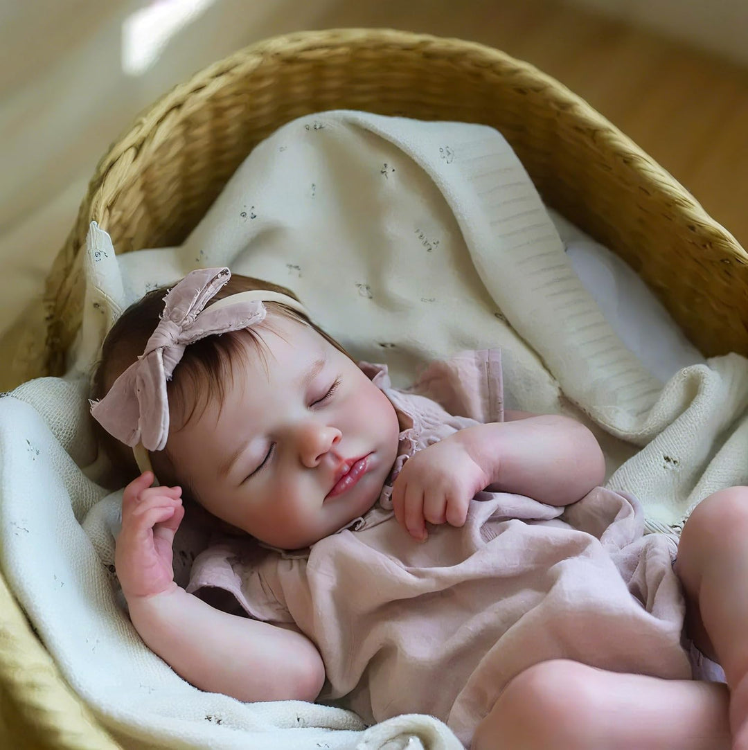 Zero pam Reborn Baby Vollsilikon Lebensecht-50CM Silikon Baby Mädchen, Reborn Puppen Lebensecht, Bab