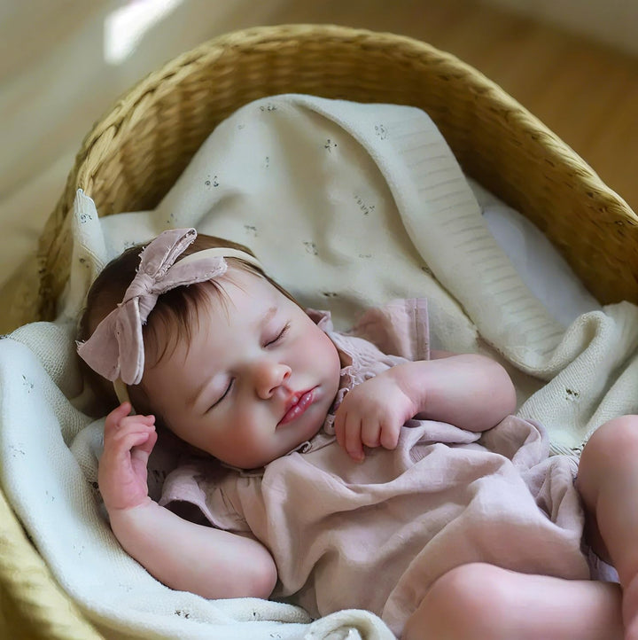 Zero pam Reborn Baby Vollsilikon Lebensecht-50CM Silikon Baby Mädchen, Reborn Puppen Lebensecht, Bab