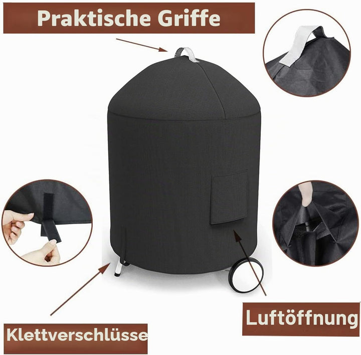 Denmay Grillabdeckung für Weber 57CM Premium Holzkohlegrills, SUNLIFER Holzkohle BBQ Grill, Heavy Du