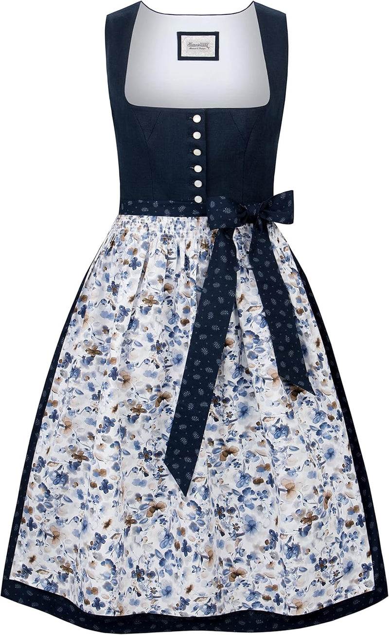 Stockerpoint Damen Dirndl Salome Kleid für besondere Anlässe 32 Nachtblau, 32 Nachtblau