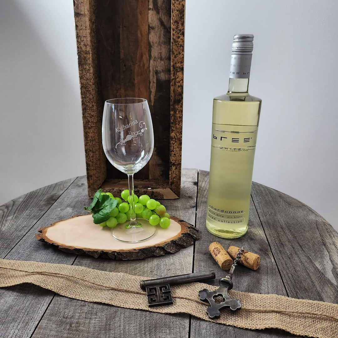 Geschenk zum Valentinstag – Wein Geschenksets – Weinglas mit Gravur 370ml – Geburtstagsgeschenke – G