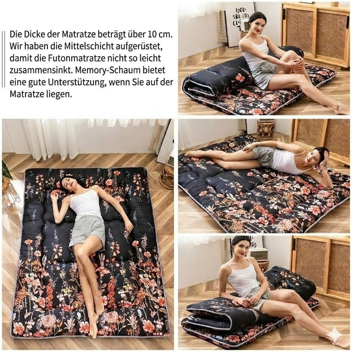 MAXYOYO Japanische Futon Matratze, Gestepptes Tatami Matte Futonmatratze, Klappmatratze für Boden- u