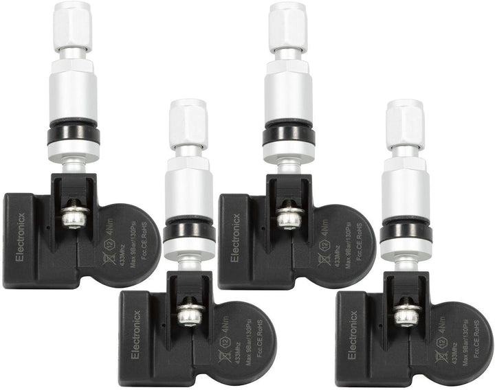 4x RDKS TPMS Reifendrucksensor Reifendruckkontrollsystem Metallventil Silber passend für 2 3 5 6 CX3
