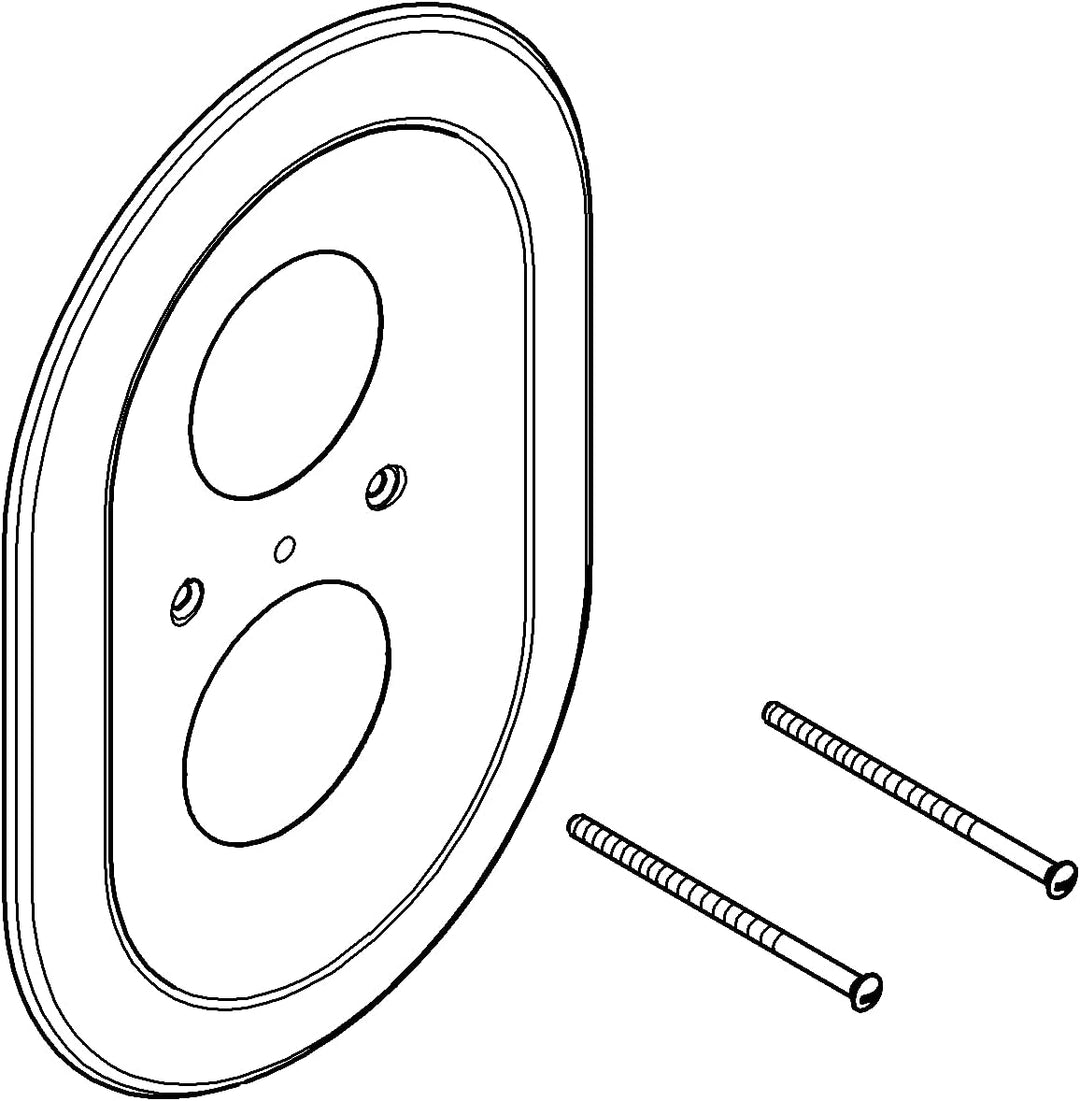 GROHE Rosette oval (Original Ersatzteil, Robust, Langlebig, Herstellergarantie: 5 Jahre), Chrom, 471