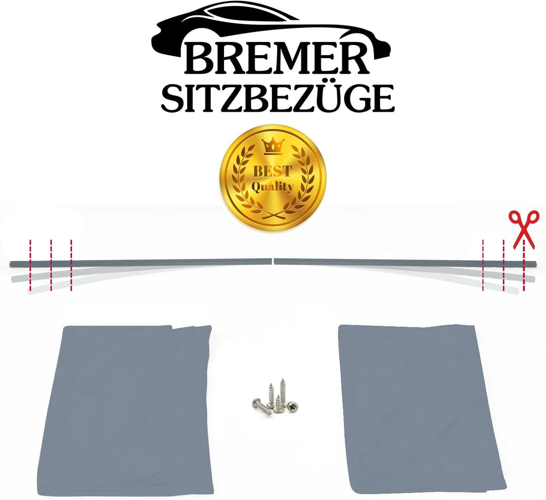 BREMER SITZBEZÜGE Abtrennung Fahrerhaus Sonnenschutz Führerhaus Gardinen Vorhang kompatibel mit Merc