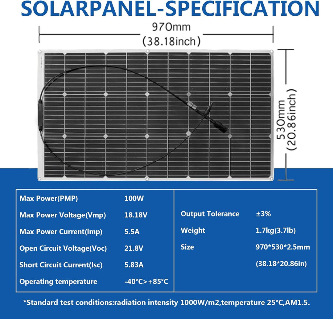 800W Flexibles Solarpanel Biegsames（8 stücke）solarmodul,Monokristallines Solarpanel,für Wohnmobil, A