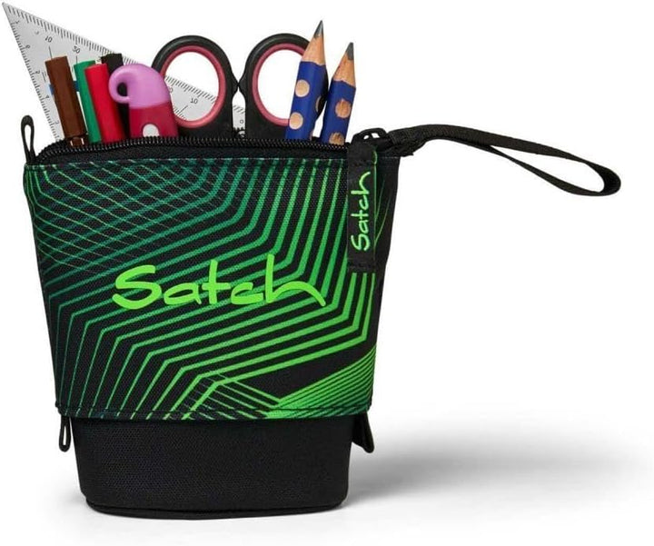 Satch Pack Schulrucksack Set 2tlg. inkl. Pencil Slider (Seismic Green), Seismic Green