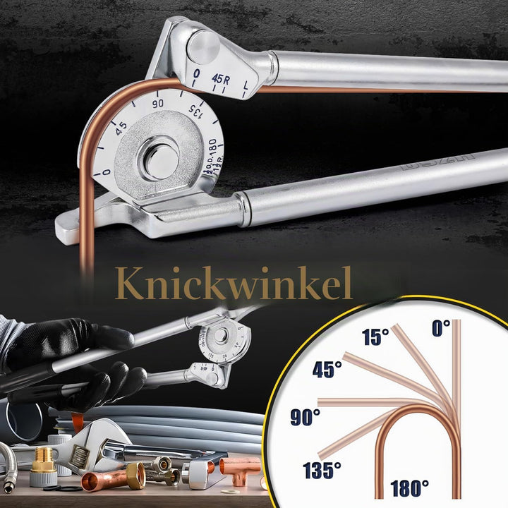 CGOLDENWALL Manuelle Rohrbiegemaschine 1/2'' Aussendurchmesser Hochleistungs-Rohrbieger 0-180 Grad f