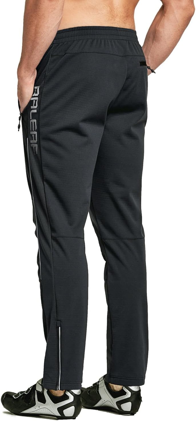 BALEAF Herren Fahrradhose Thermo Fleece Radhose Wasserdicht Winddicht Softshellhose Warm Wanderhose