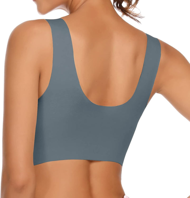 WOWENY BH Damen Ohne Bügel Schlaf Bustier Tops Spitze Bralette Bügelloser Klassischer T Shirt BH Sch