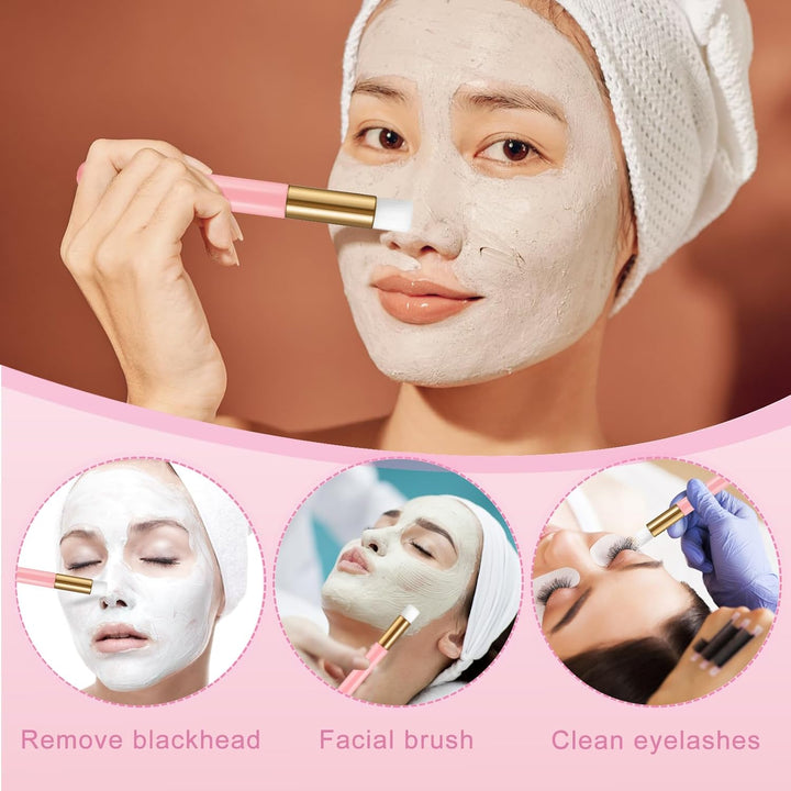 50PCS Lash Shampoo Flaschen Bürsten Set, leere Pumpflasche, Reinigungsbürste, Wimpernverlängerungsro