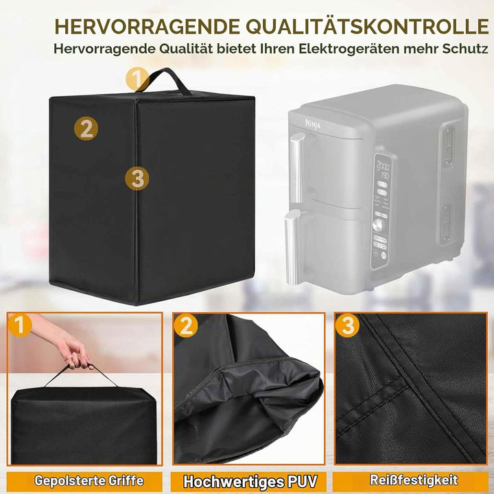 Hitzebeständige, Wasserdichte, Staubdichte Abdeckung für Ninja Foodi MAX Dual Zone Air Fryer AF400EU