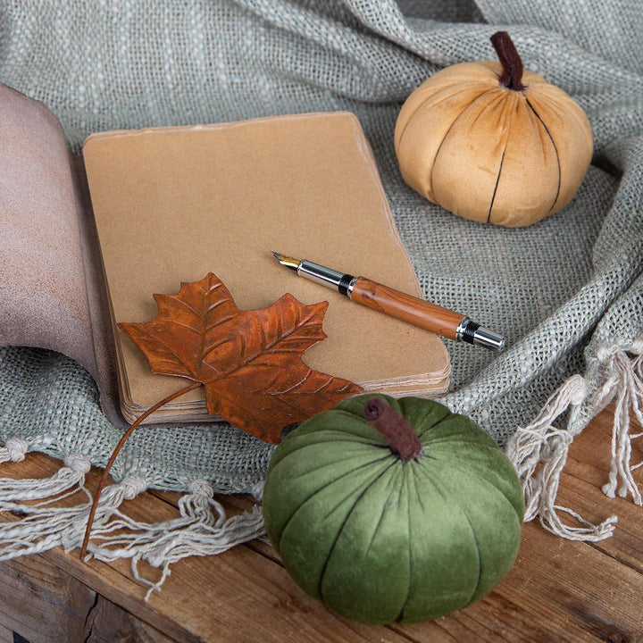 Logbuch-Verlag 3 Kürbis Deko Herbst Figuren aus Stoff gelb grün orange Herbstdekoration herbstliche