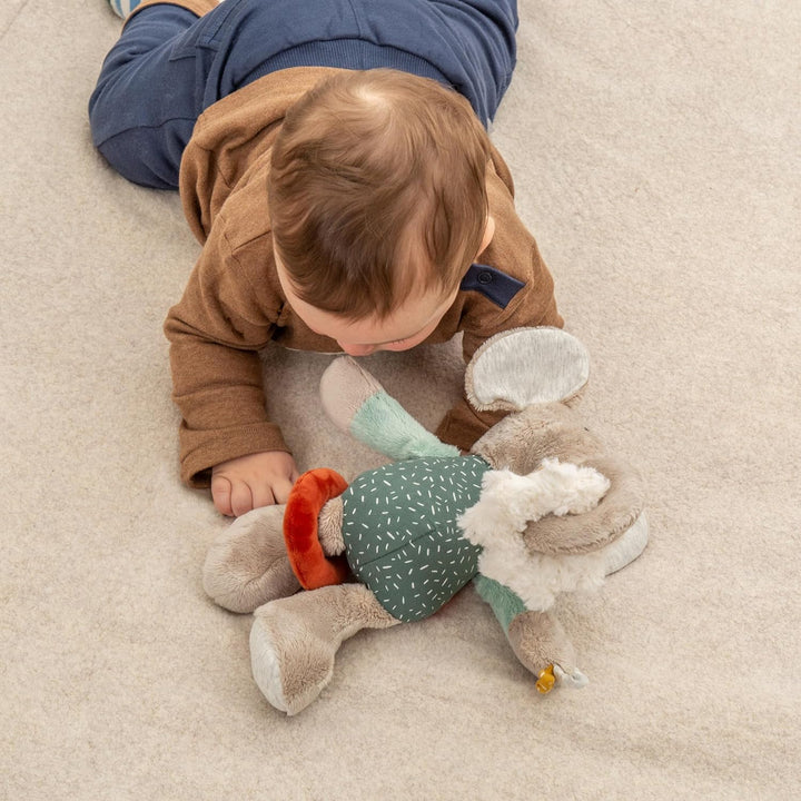 sigikid 43164 Babyaktivspielzeug Stofftier Elefant, Mint/grau, Mint/Grau