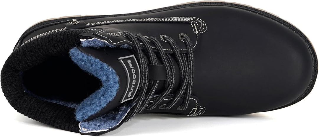 Unisex Winterstiefel Warm Winterschuhe Gefütterte Stiefeletten Wasserdicht Boots Gr.36-47 36 EU Schw