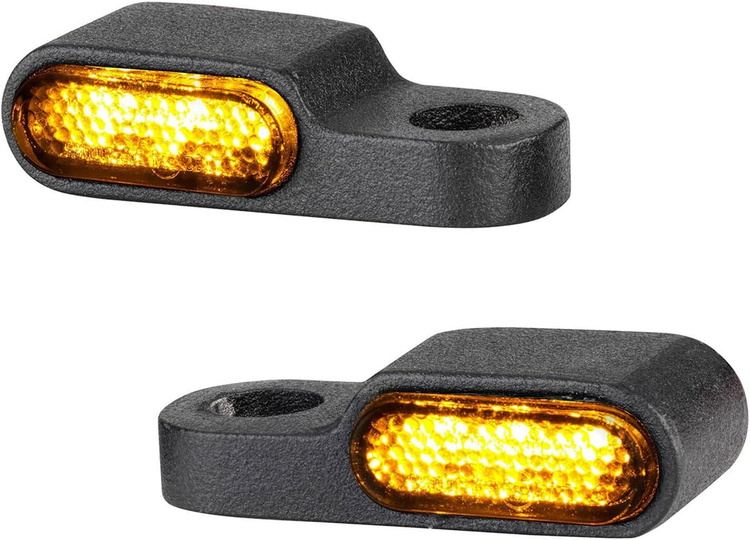 ToXx Motorrad LED Mini Blinker Custom Short für Lenker Armatur Gabel Schwinge e-geprüft universal fü