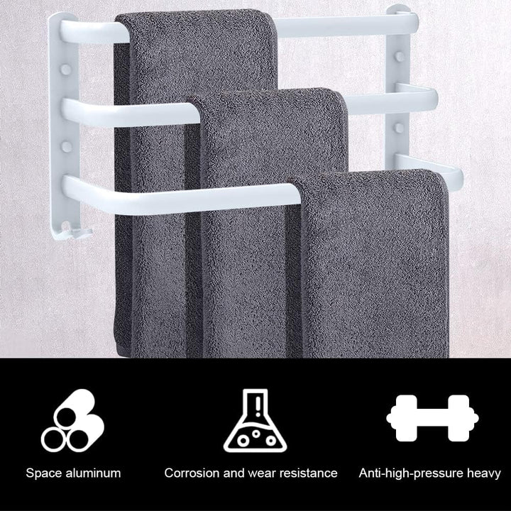 HONPHIER Handtuchhalter Bad 3 Tier Handtuchstange Badezimmer Aluminium Wand-handtuchhalter Handtuchh