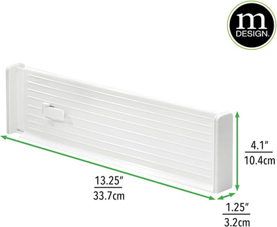 mDesign 4er-Set verstellbare Schubladeneinsätze – praktische Schubladentrenner aus Kunststoff – Best