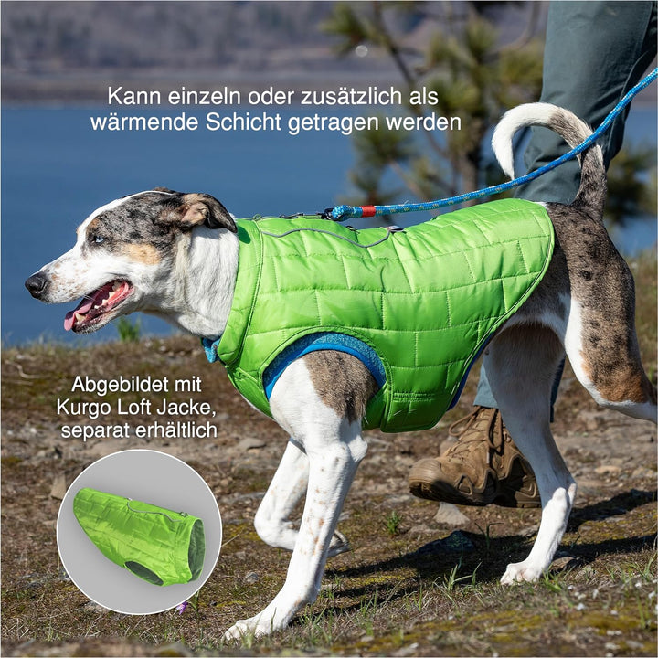 Kurgo Core Hunde-Pullover, Leichtes Fleece, Mit 2-Wege-Reissverschluss, Mit Hundegeschirr kompatibel