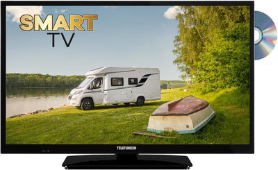 Telefunken T24X840 Mobile Smart TV mit DVD-Laufwerk 24 Zoll DVB/S/S2/T2/C 12/230 Volt