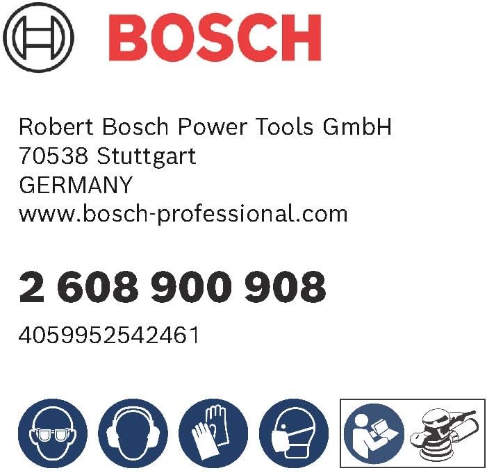 Bosch Accessories 50x Schleifpapier Expert C470 mit 8 Löchern (für Hartholz, Farbe auf Holz, Ø 125 m