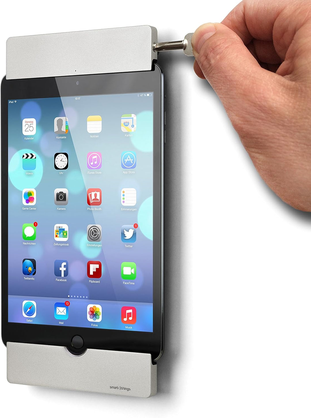 Smart things s18 b sDock mini4 schwarz 2.Generation - Abschliessbare, um 90° drehbare Wandhalterung,