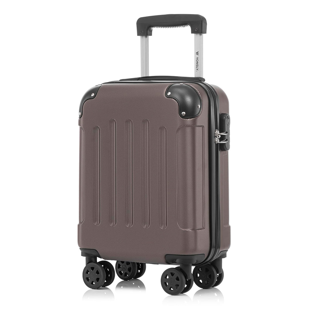 Kabinenkoffer mit abnehmbaren Rädern, S Koffer Suitcase Braun, Trolley Reisekoffer, Rollkoffer Handg