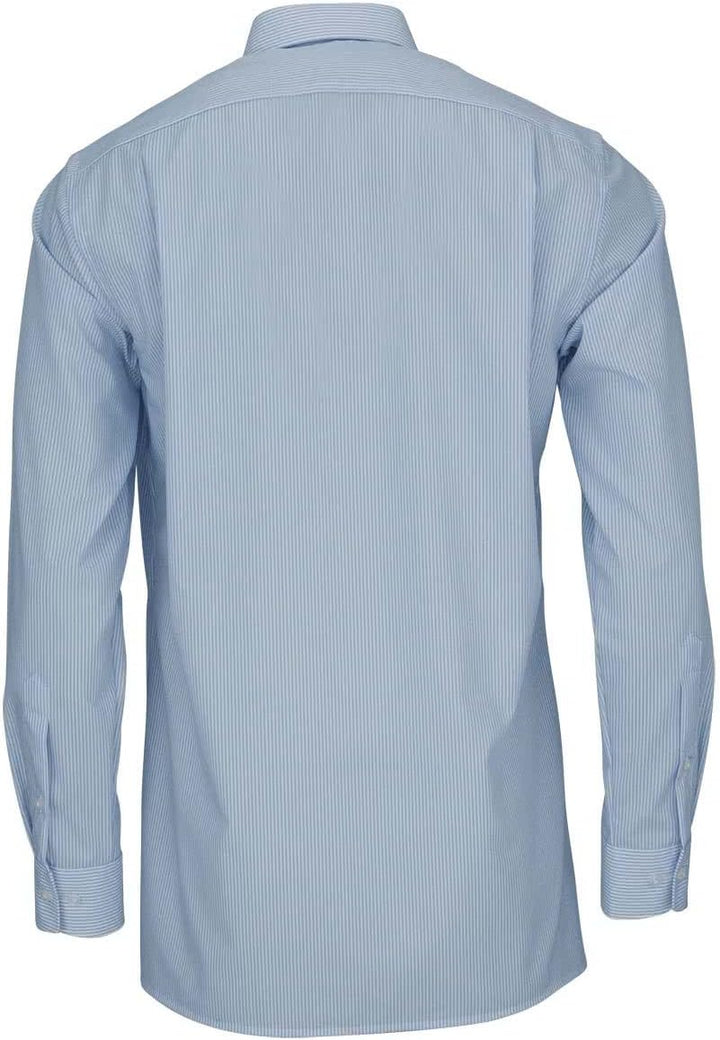 OLYMP Luxor modern fit Hemd Langarm Zündholzstreifen hellblau 37 Hellblau, 37 Hellblau
