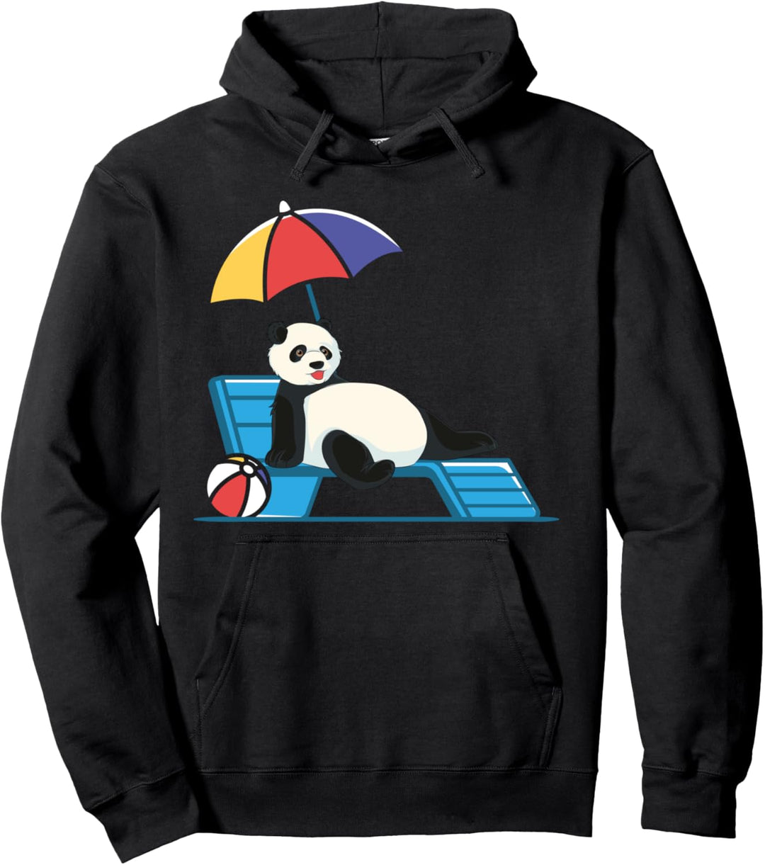 Chinesischer Pandabär Sommerurlaub Strand Zoo Tier Panda Pullover Hoodie