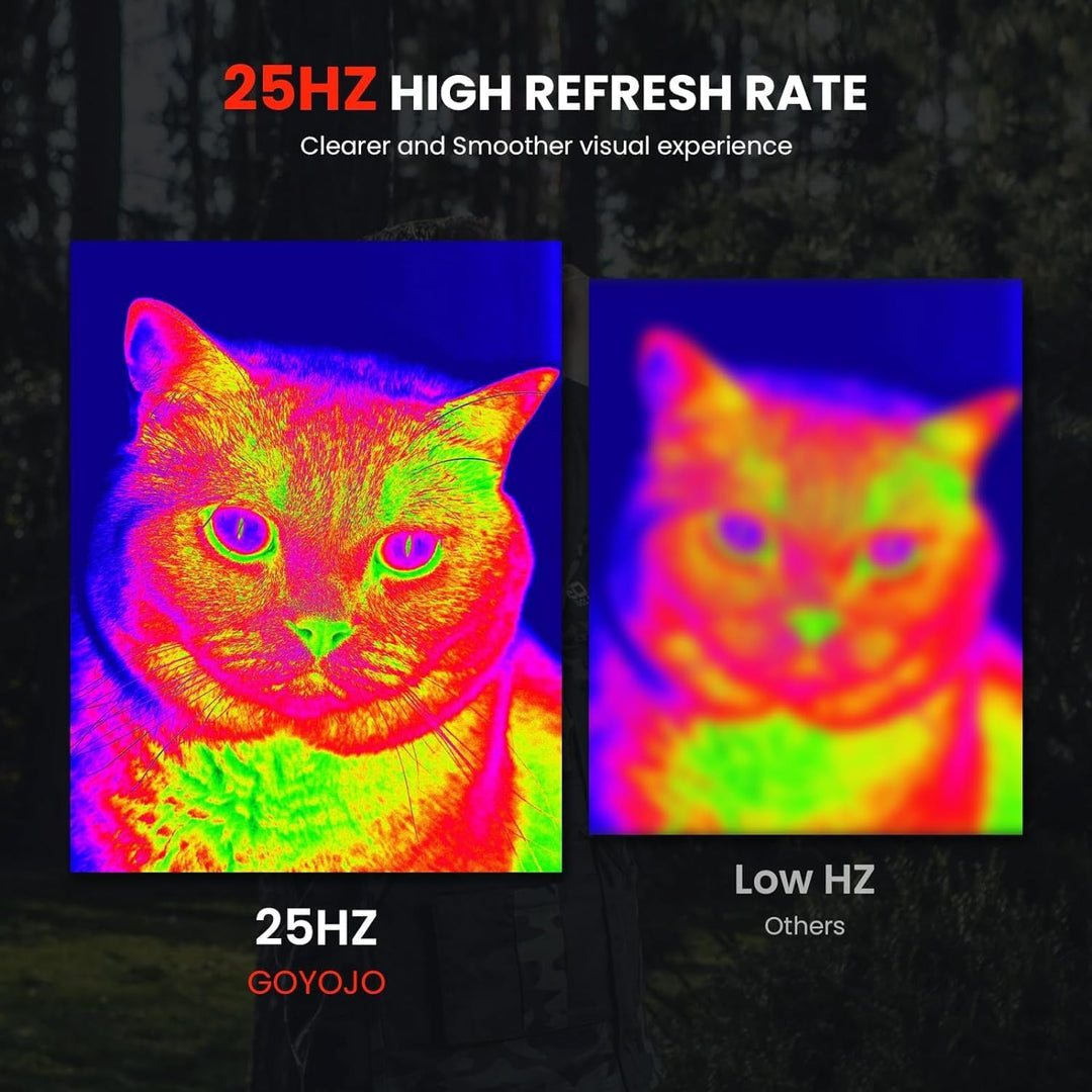 GOYOJO Handheld-Wärmebild-Monokular mit 15-mm-Fokalobjektiv, 256 x 192 (25 Hz), Integrierte drahtlos