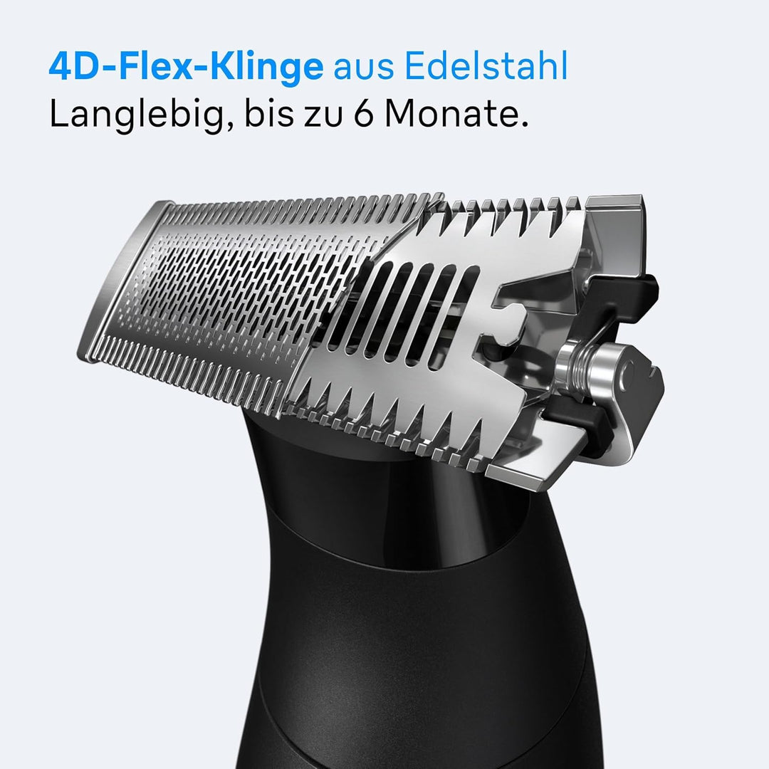 Braun Series X Barttrimmer/ Bodygroomer / Elektrorasierer Herren / Haarschneidemaschine Profi, 5 Auf