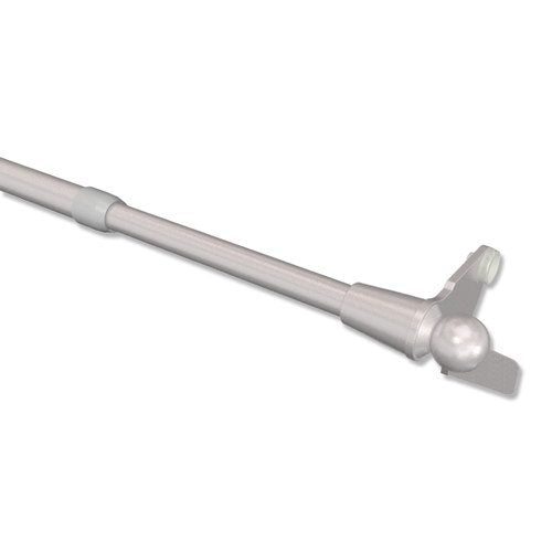 Interdeco Klemmstange (1 Stück), Klemmfix Scheibenstange Silbergrau in 10/8 mm Ø, Avanti, 100-130 cm