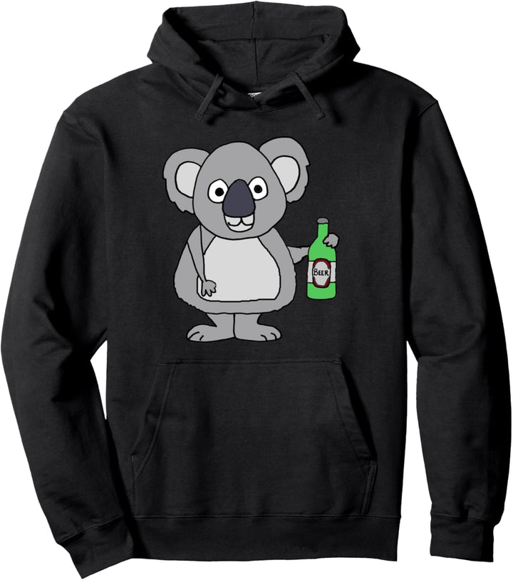 Smileteesall lustiges trinkendes Bier des Koala-Bären Pullover Hoodie