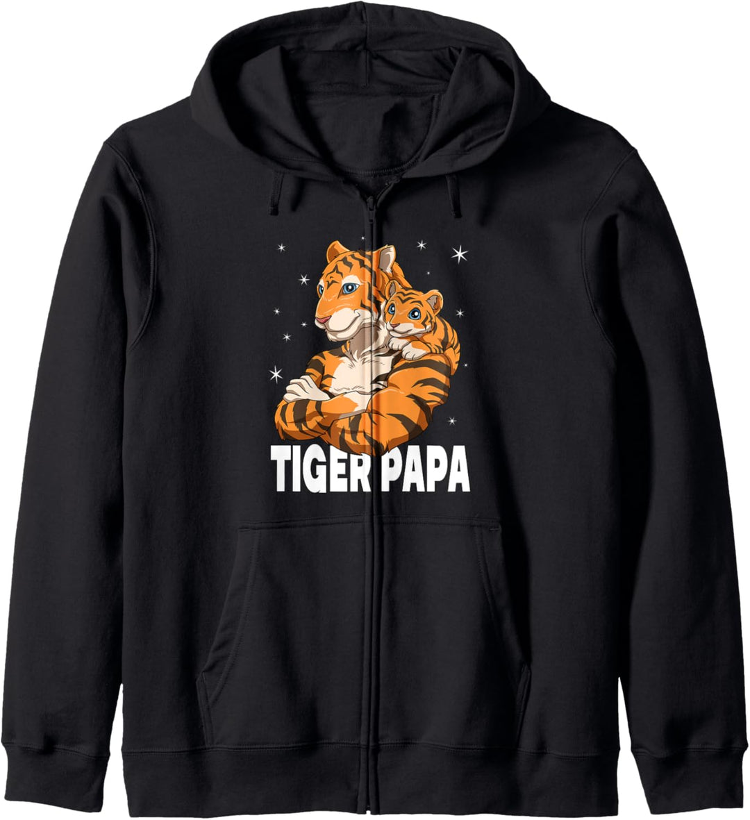 Tiger Papa Tiger Vater und Baby Papa Vatertag Kapuzenjacke