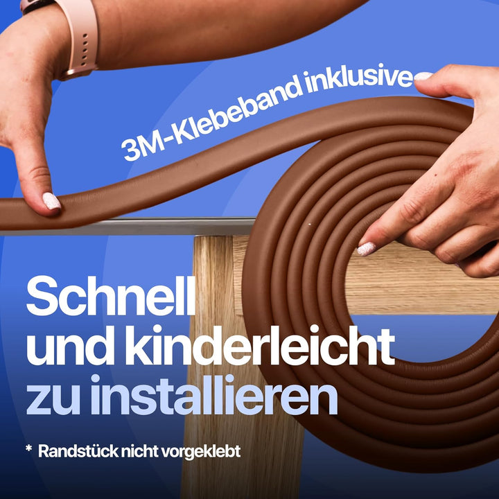 4.5m Schutzgitter und 4 Selbstklebende Ecken für scharfe Kanten und Ecken, Braun Komf-15BR, Komf-15B