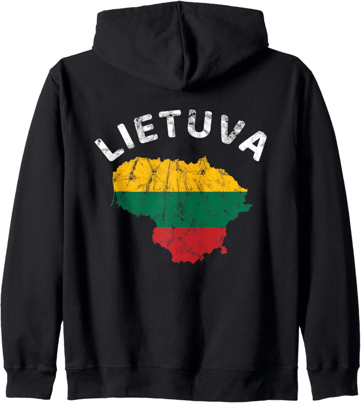 Litauen Flagge, Lithuania Flag, Lietuva, Flagge Litauen Kapuzenjacke