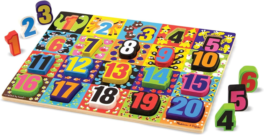 Melissa & Doug Jumbo Numbers Chunky Puzzle, Puzzles, 3+, Gift for Boy or Girl