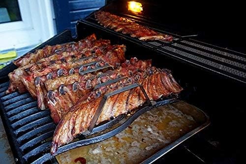 XXL 480 mm Edelstahl Spare Rib Halter BBQ, Rib Holder,Rib Rack,Smoker