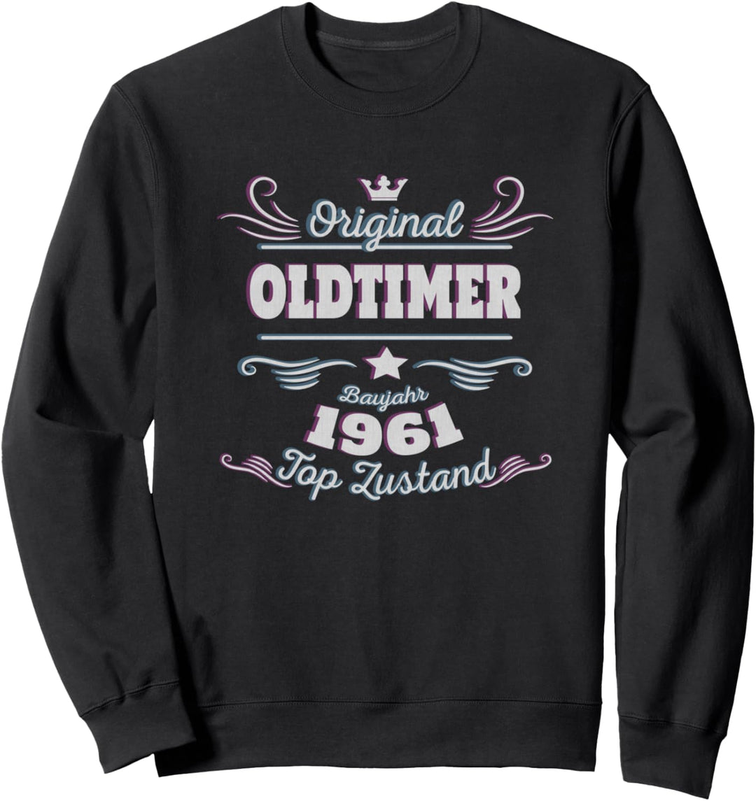 1961 Geboren 60 Geburtstag Oldtimer 1961 Jahrgang 1961 Sweatshirt