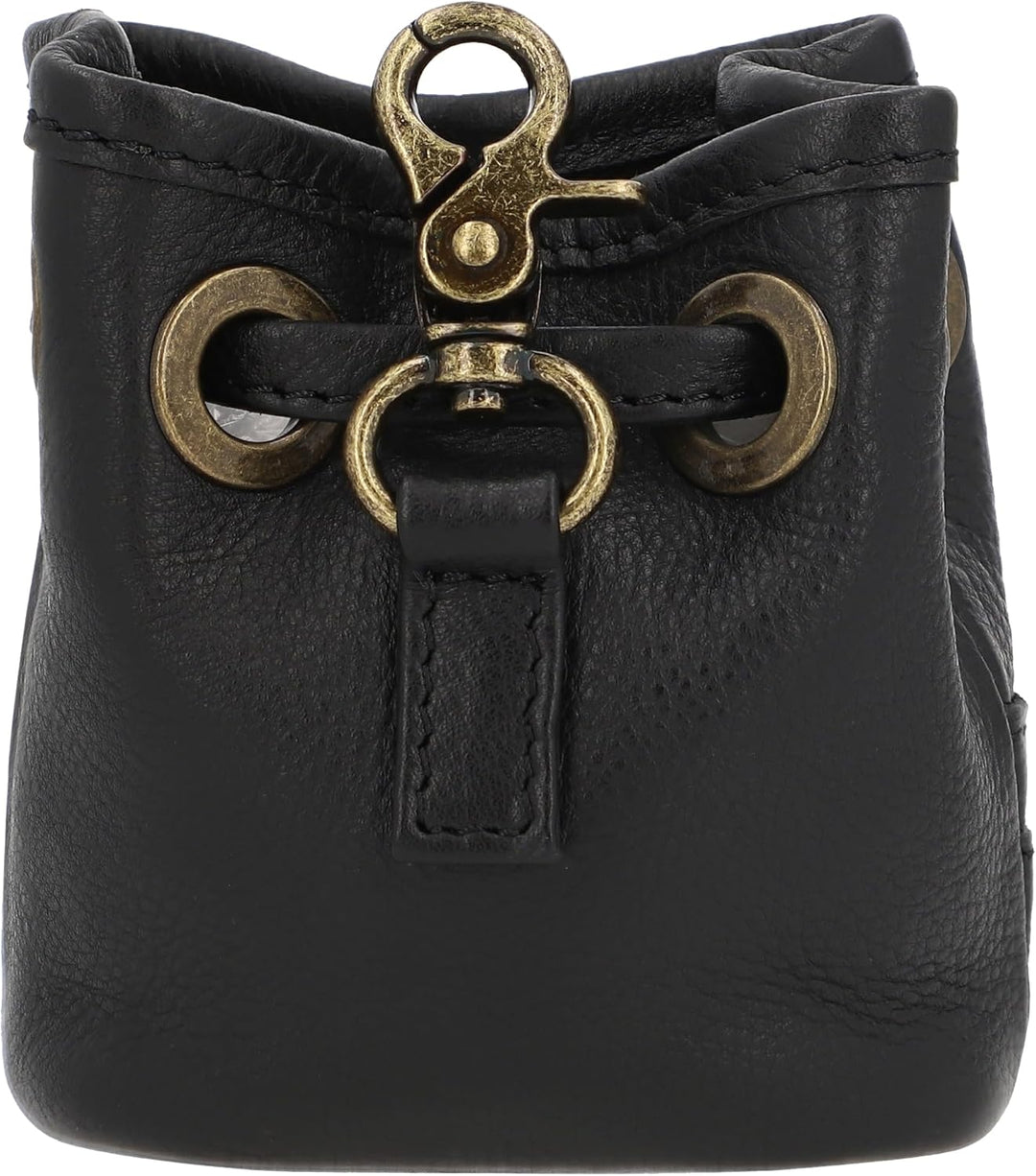 Gusti Leder Leckerlitasche Alaric - Futterbeutel Hund Vierbeiner Schwarz Leder