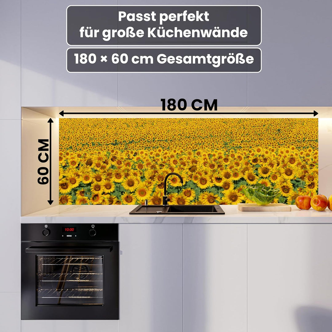 DIMEX Küchenrückwand Folie selbstklebend SONNENBLUMENFELD | Klebefolie - Dekofolie - Spritzschutz fü