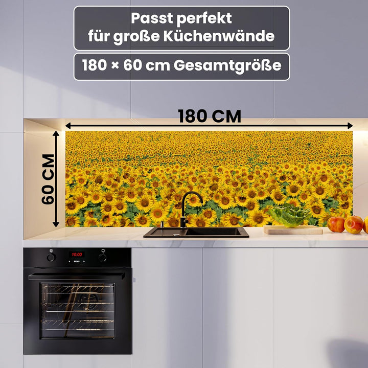 DIMEX Küchenrückwand Folie selbstklebend SONNENBLUMENFELD | Klebefolie - Dekofolie - Spritzschutz fü