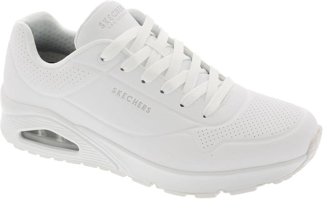 Skechers Herren UNO Stand On Air Sneaker 39 EU White Durabuck Mesh, 39 EU White Durabuck Mesh