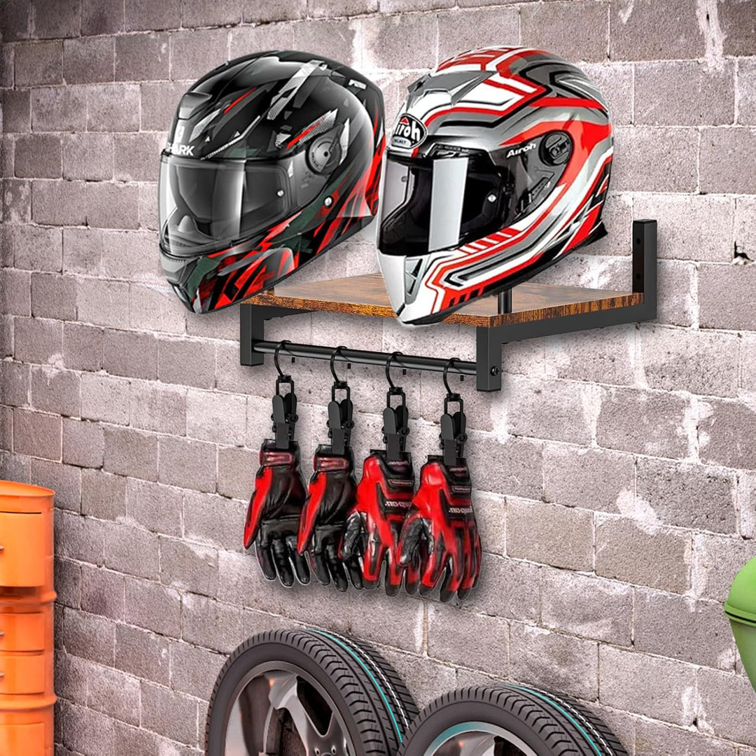 Motorradhelm Wandhalterung, Helmhalterung Wand Motorrad Baseball Helmhalter für 2 Helme Huthalterung