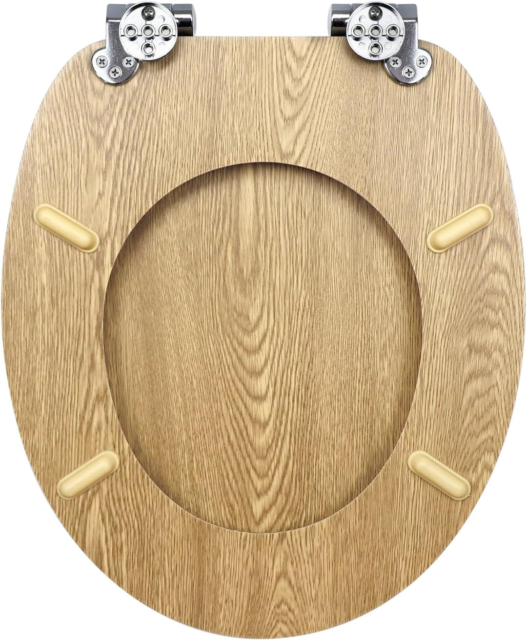 WC Sitz mit Absenkautomatik, hochwertiger Toilettendeckel aus MDF Holz, Einfache Montage Stabiler Kl