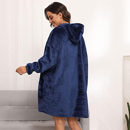 Sendowtek Übergrosse Hoodie Decke Damen Oversized, Sherpa Deckenpulli Weich Super Warme Komfortable