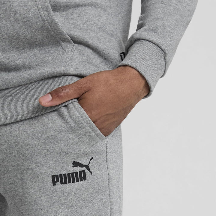 PUMA Herren ESS Logo Pants FL Cl Hose S Medium Gray Heather, S Medium Gray Heather