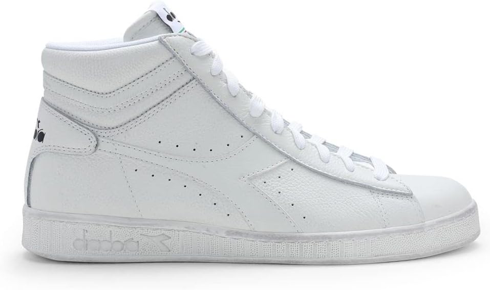 Diadora Unisex Game L High Waxed Hohe Sneaker 36 EU Weiss, 36 EU Wei&amp;